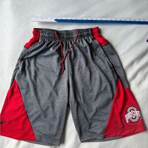 Ohio State Buckeyes Nike Dri Fit Gray and Red  Shorts Lightweight Design